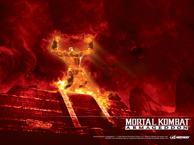Mortal Kombat Armageddon title screen for Xbox